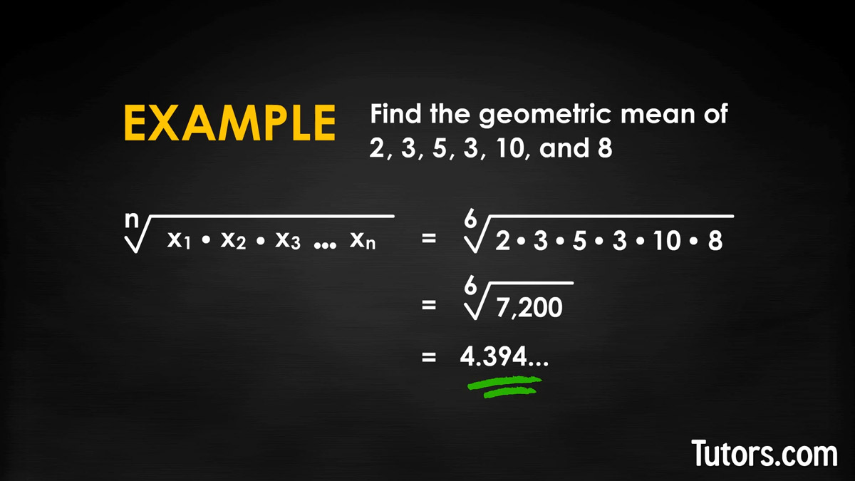 Geometric Mean Example