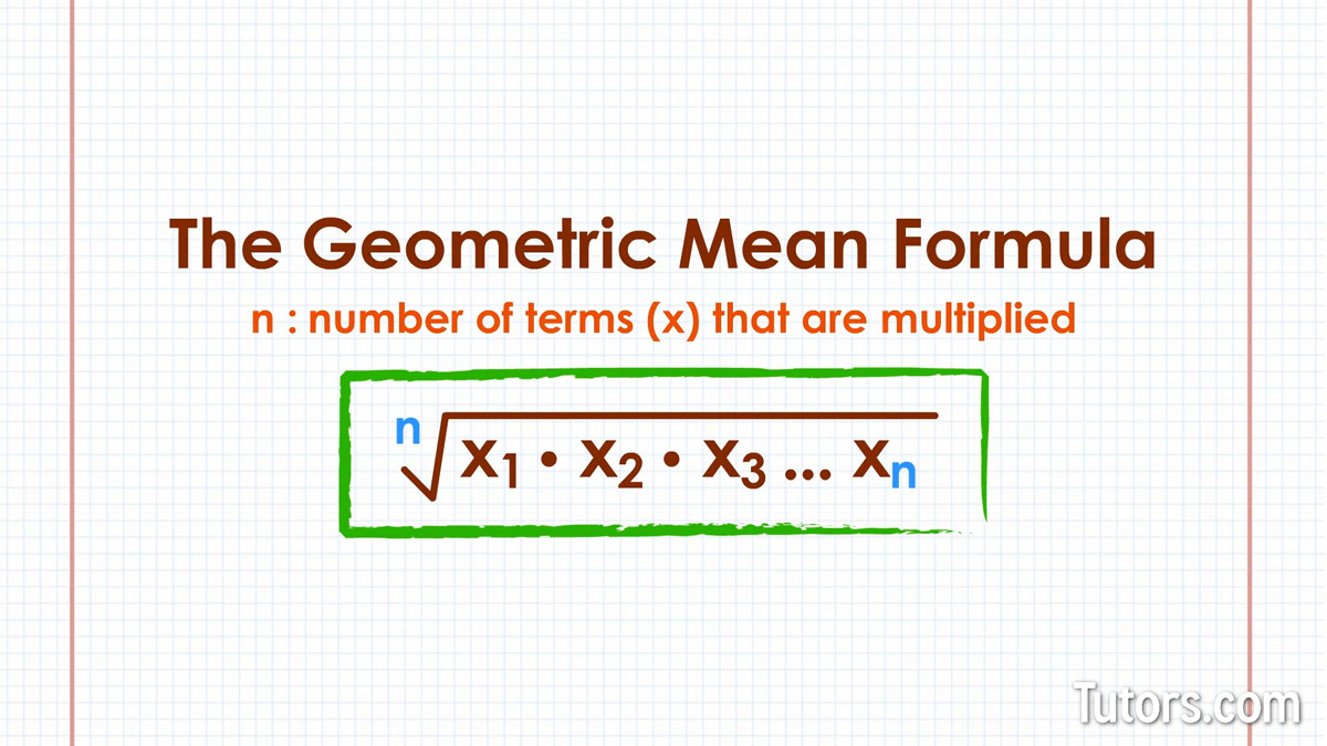 Geometric Mean Formula