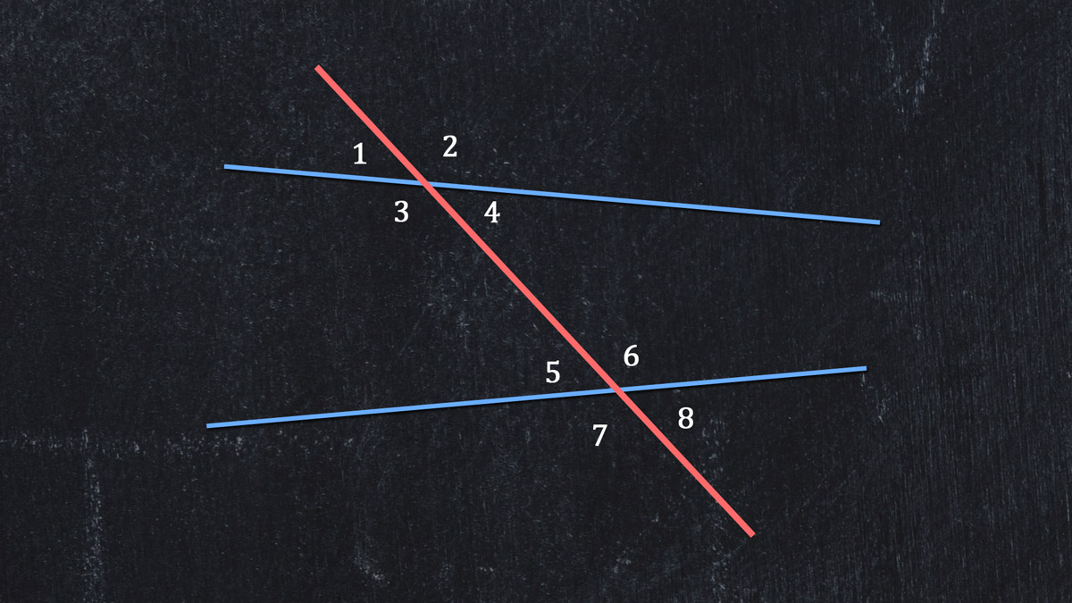 Alternate Exterior Angles - Parallel Lines cut by Transversal