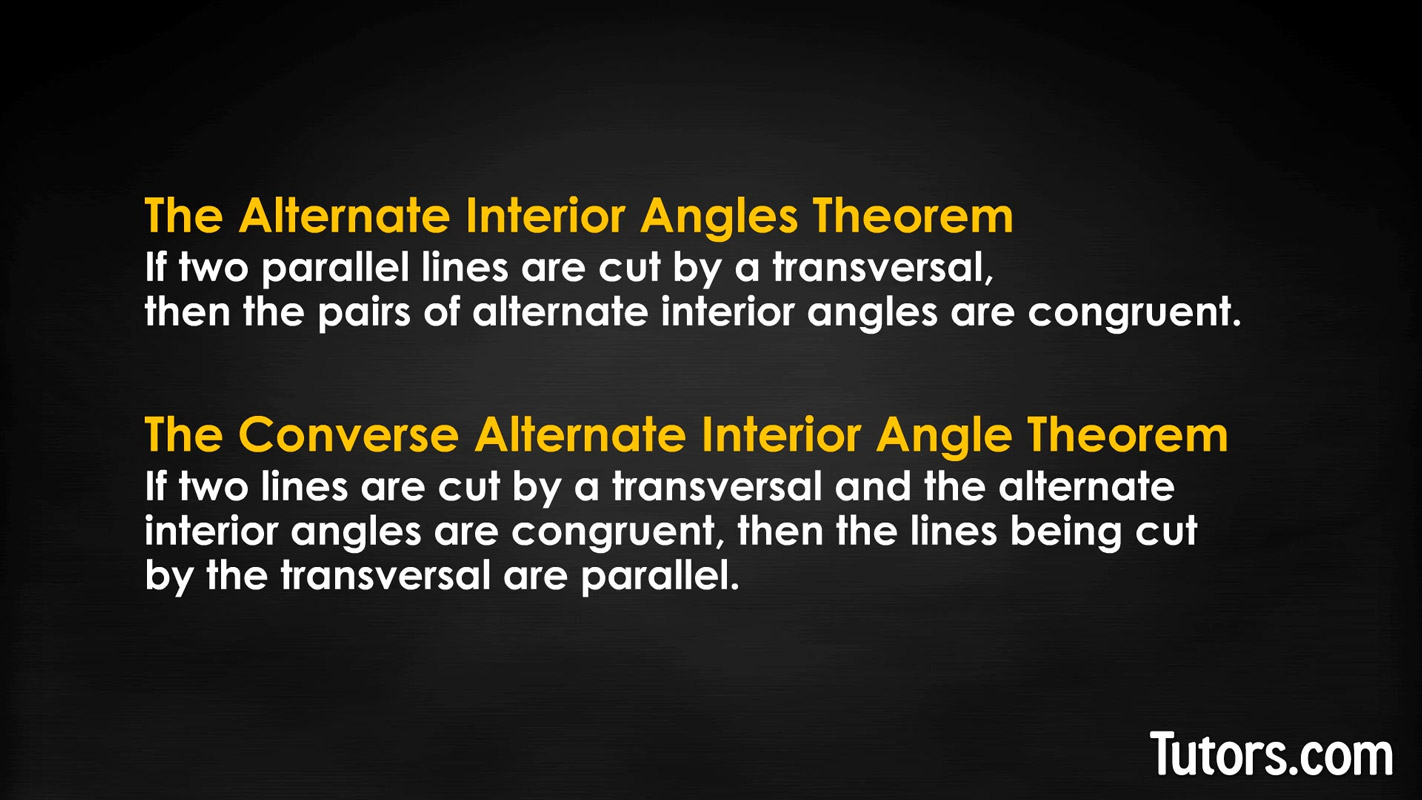 Alternate Interior Angles Theorem