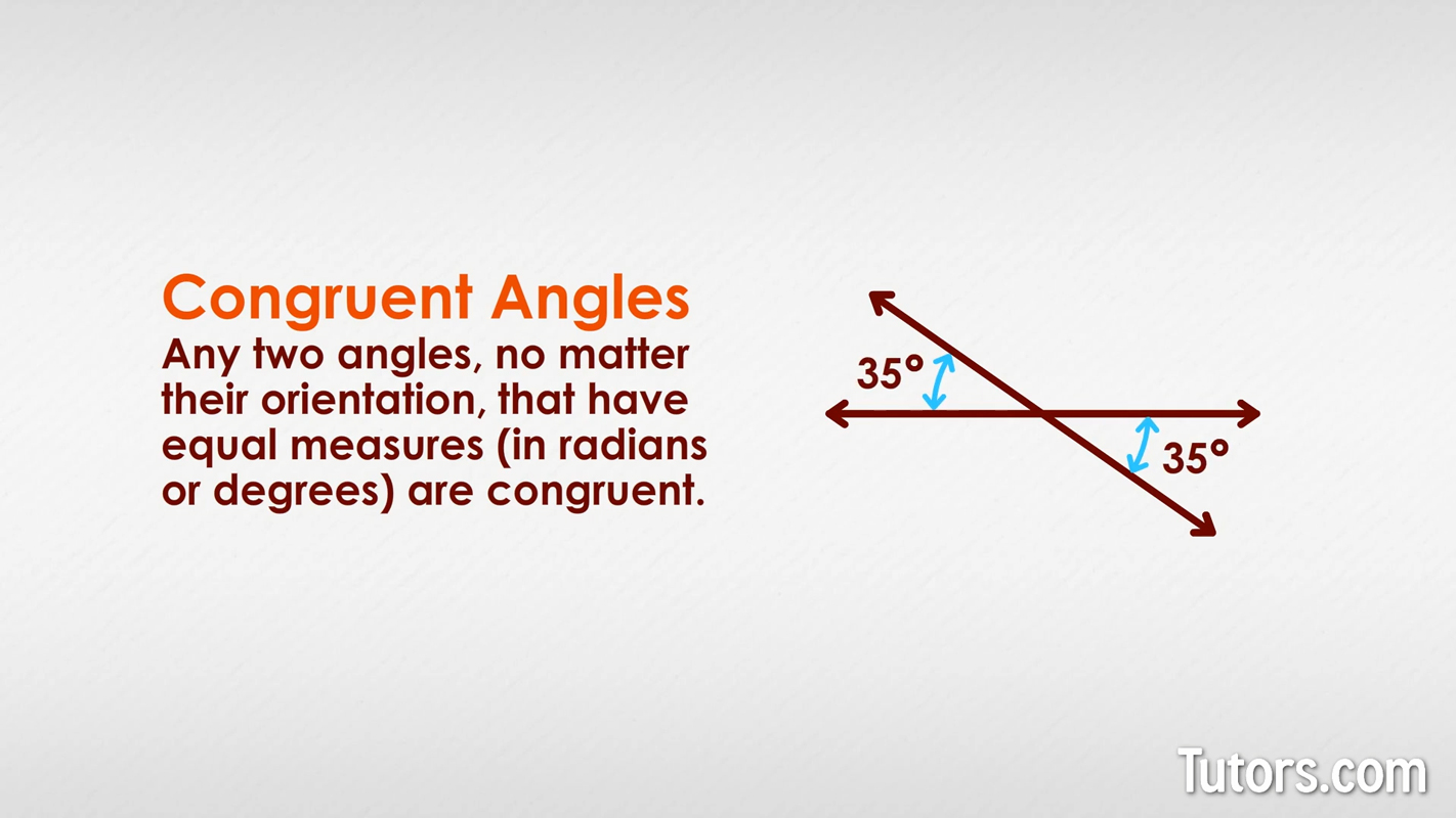 Angle relationships - congruent angles