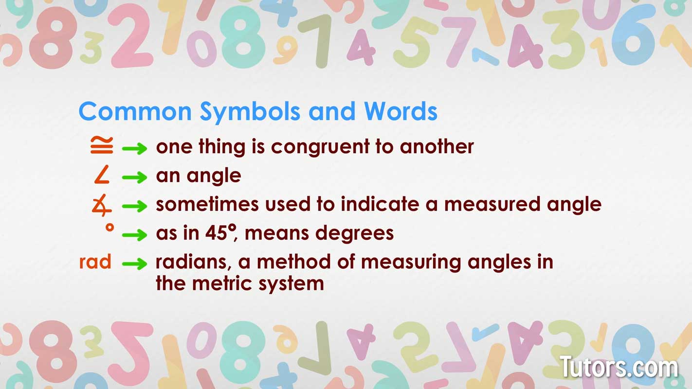 Congruent angles symbols