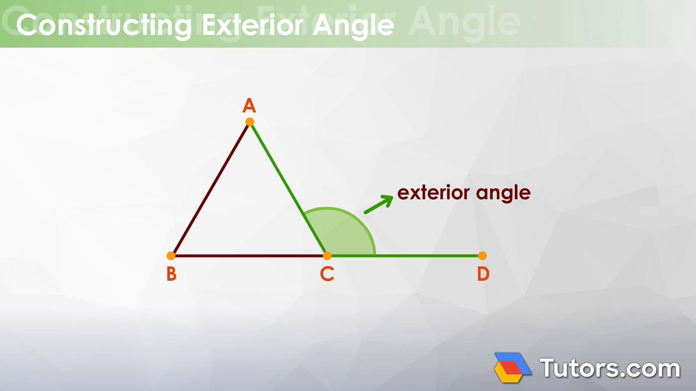 Exterior Angles Of A Triangle (video lessons, examples, step-by-step  solutions)