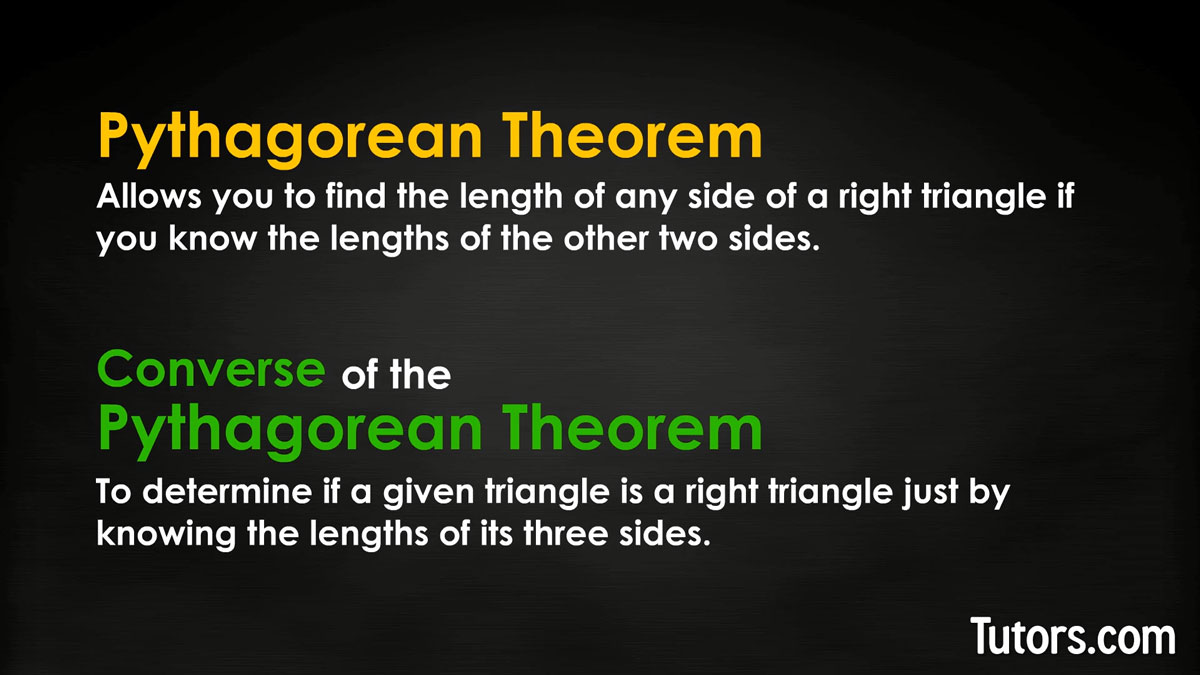 Converse Of The Pythagorean Theorem