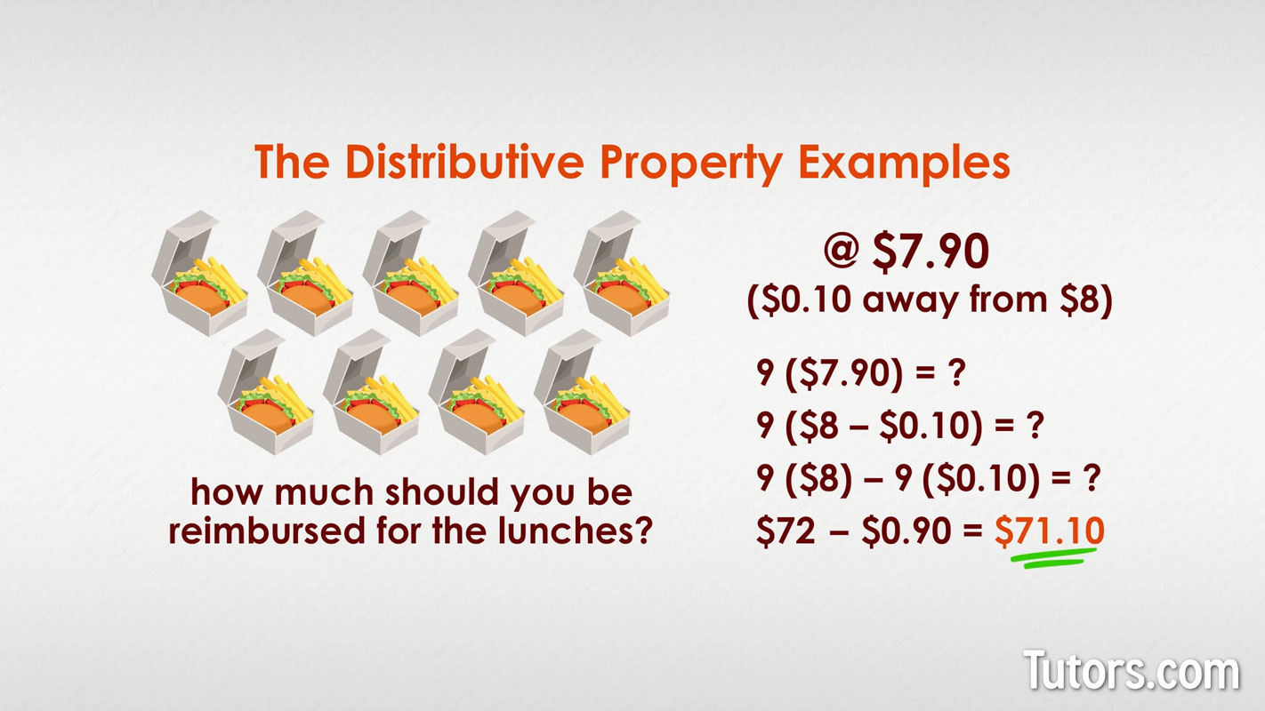 Distributive property example