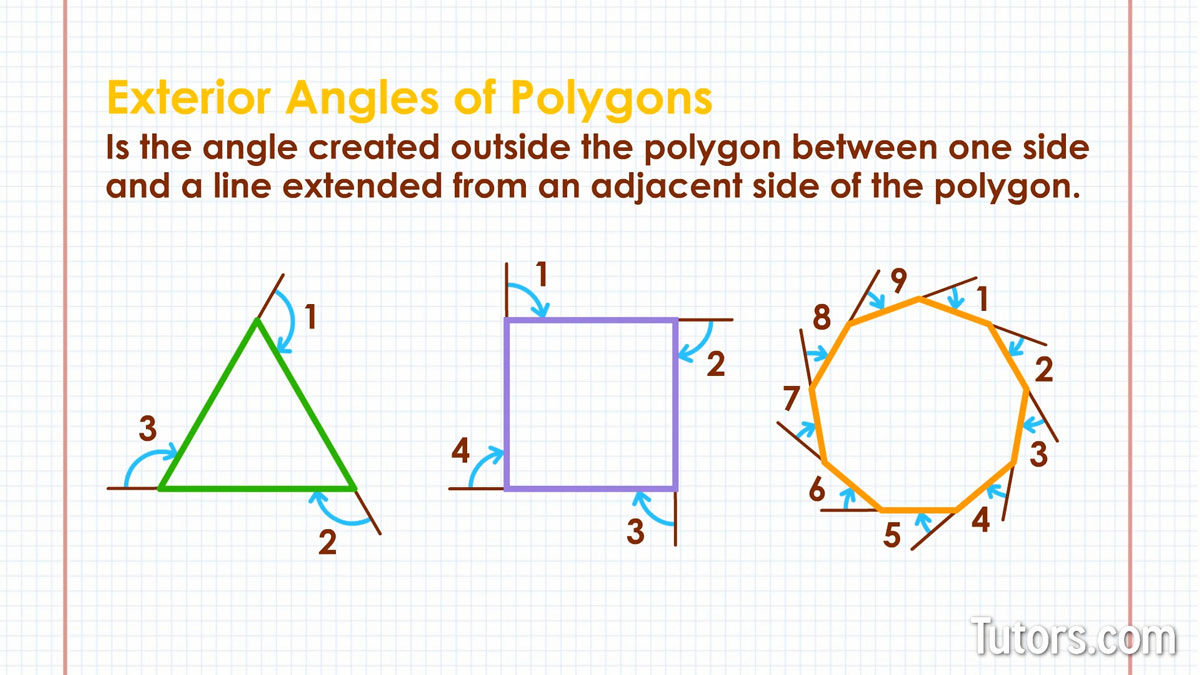 Exterior Angles Of Polygons Examples