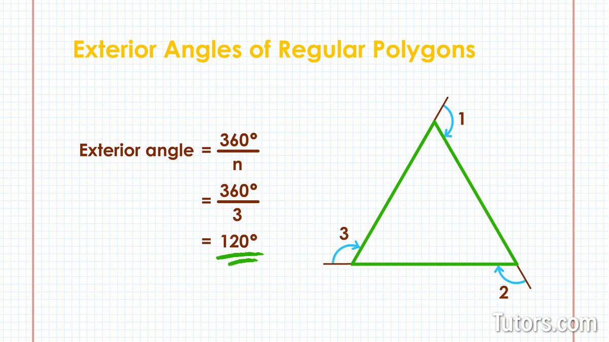 Exterior Angles Of Regular Polygons Triangle