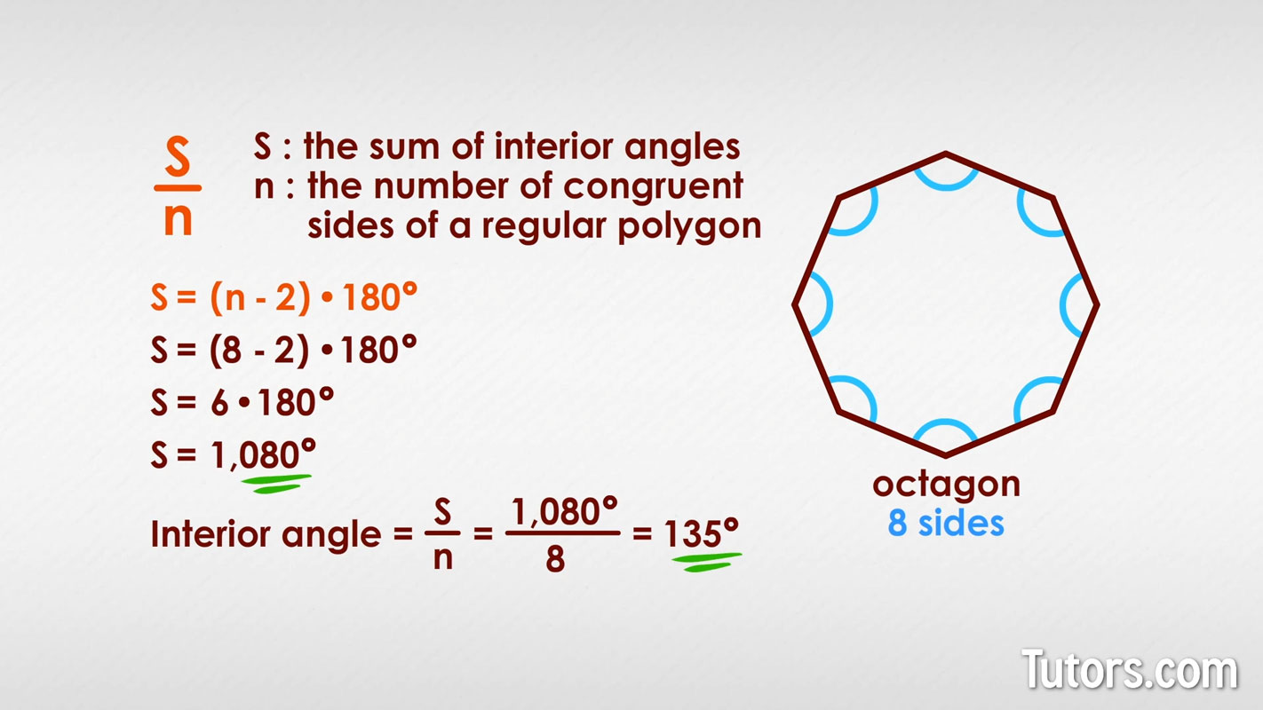 Tutors Finding Interior Angles Of Regular Polygons 