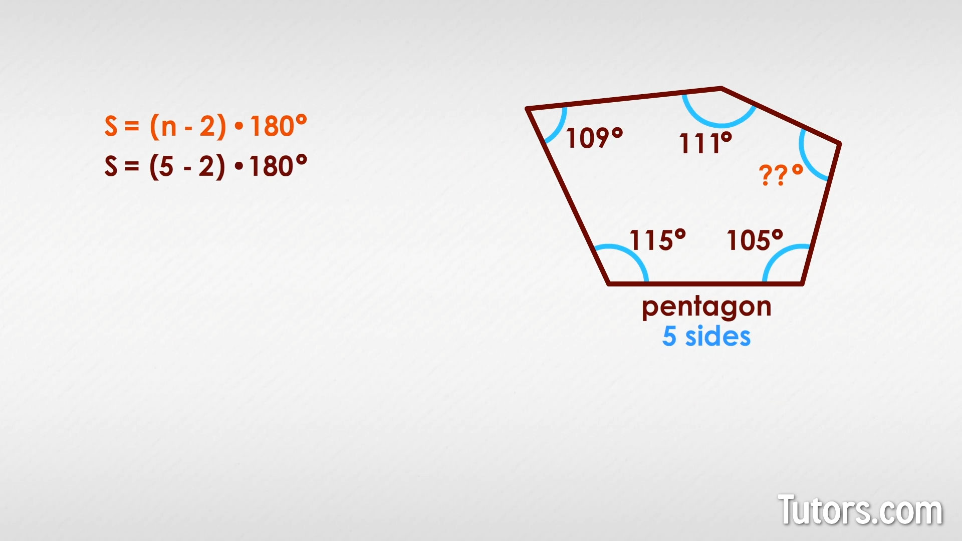 Finding unknown interior angle