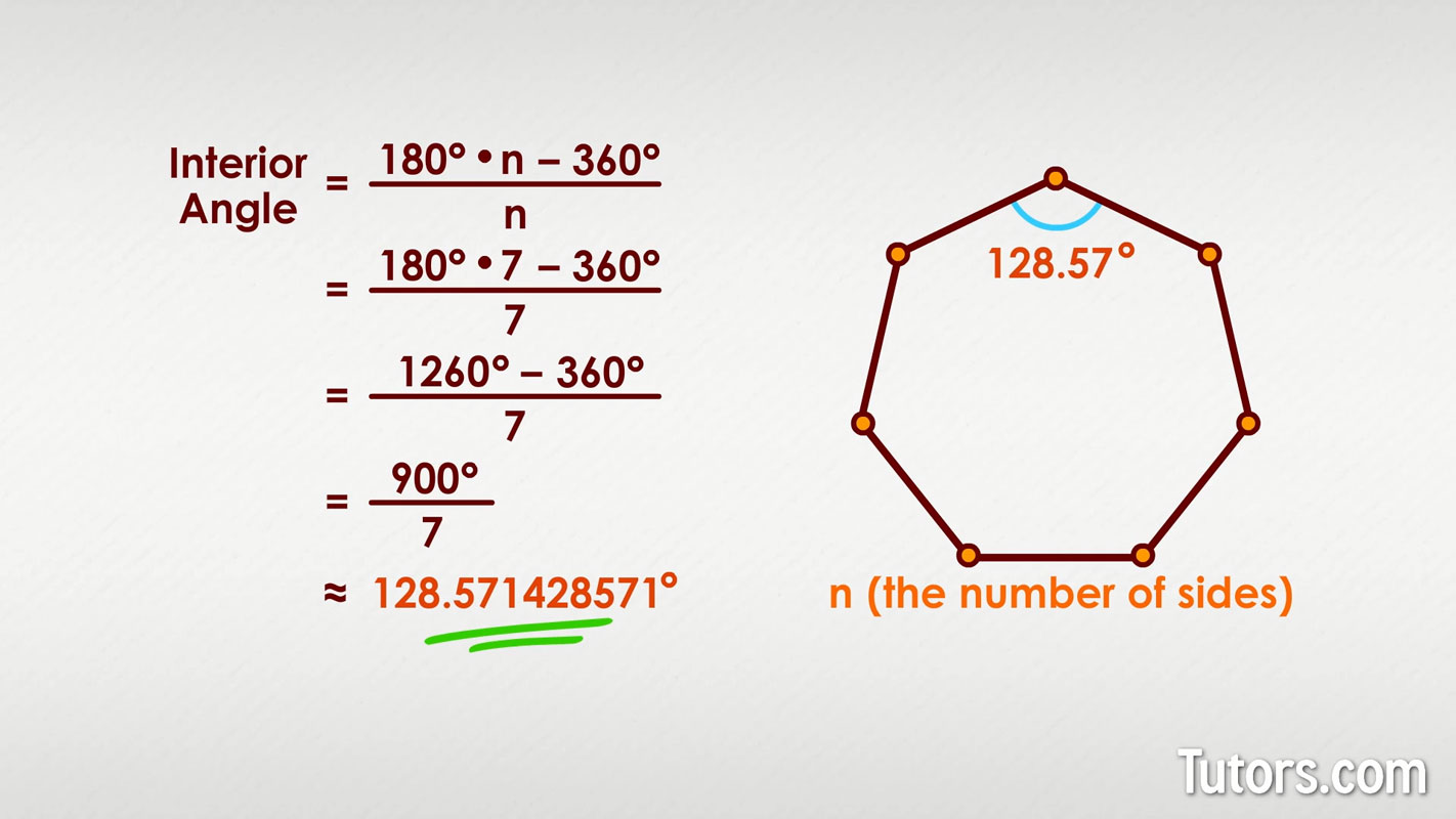 Heptagon Definition Sides Angles Regular Irregular Tutors