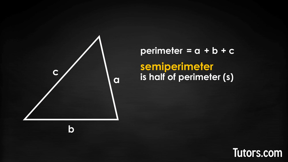 Heron's formula - Semiperimeter