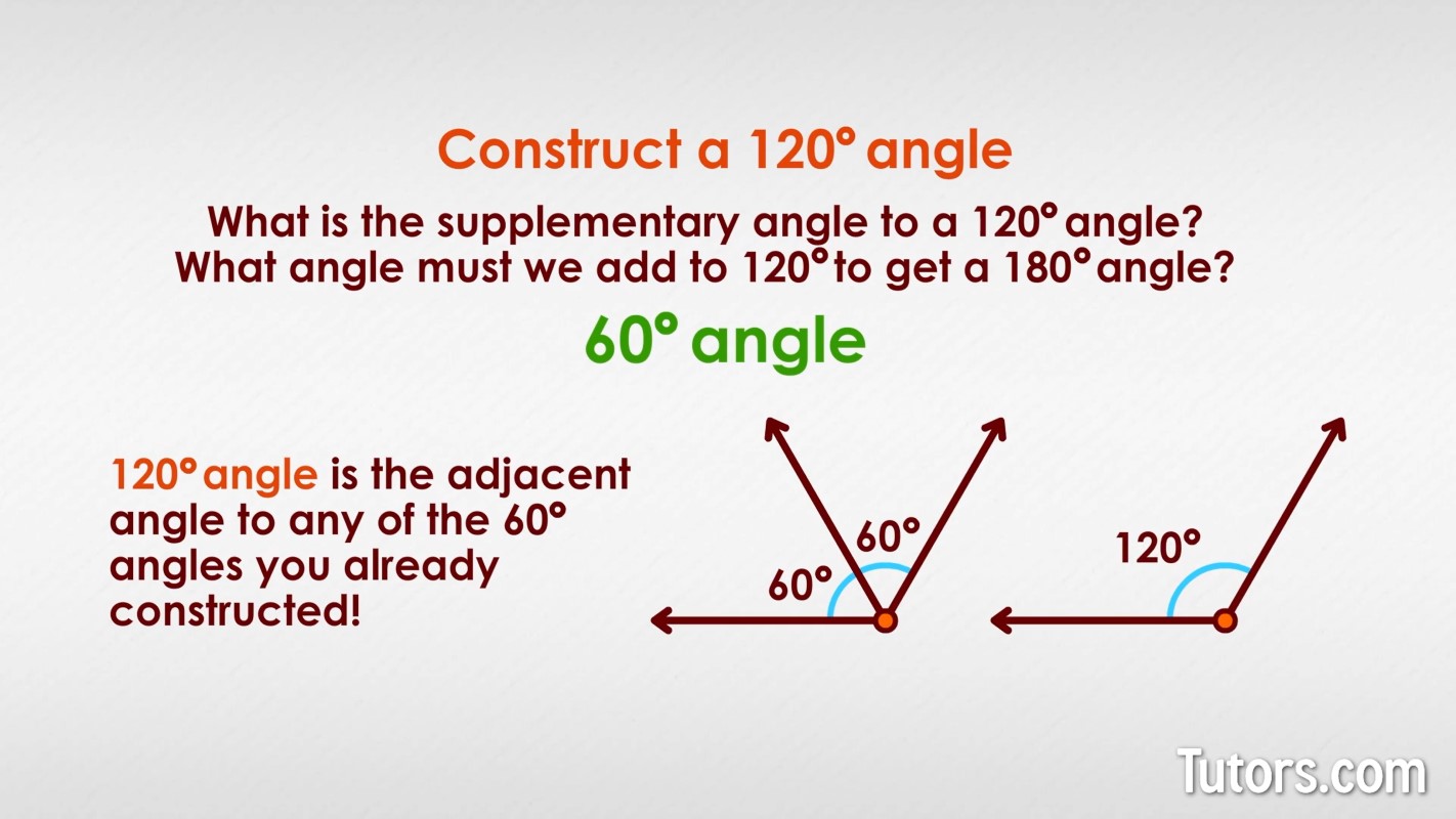 Construct an angle of 120° using compass - Constructing angles