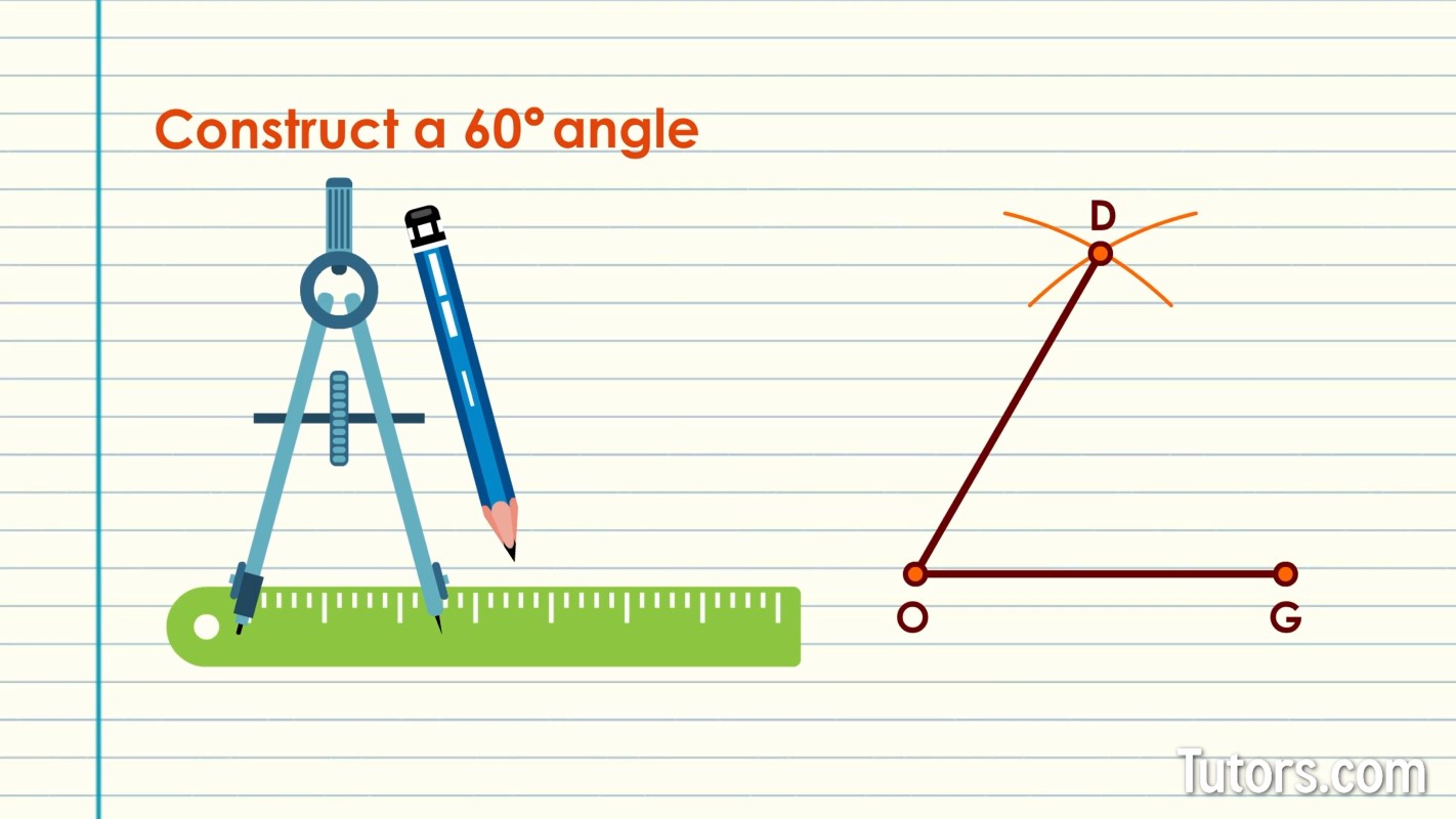 How to construct a 60° angle