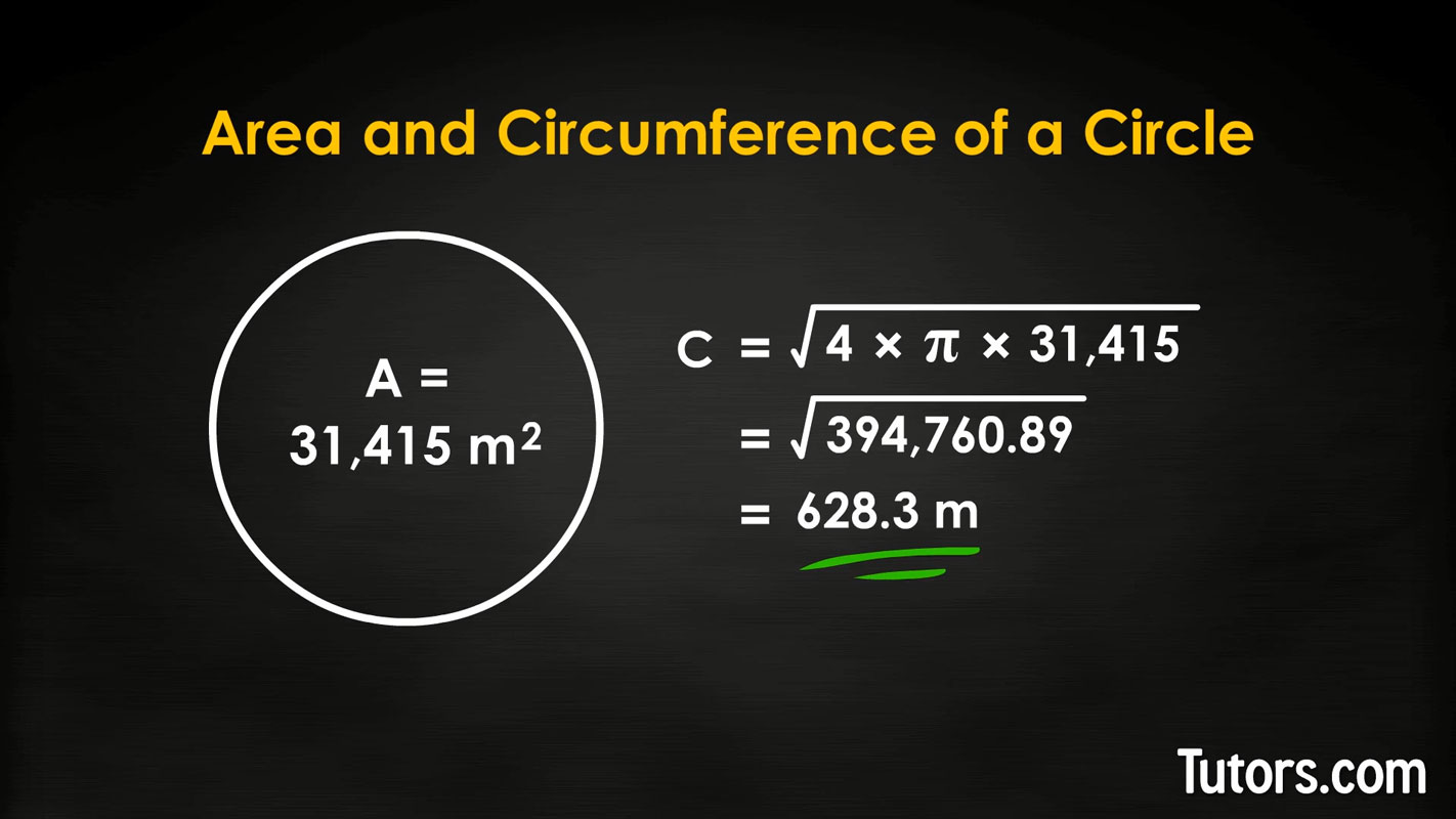 How To Find The Area and Circumference of a Circle