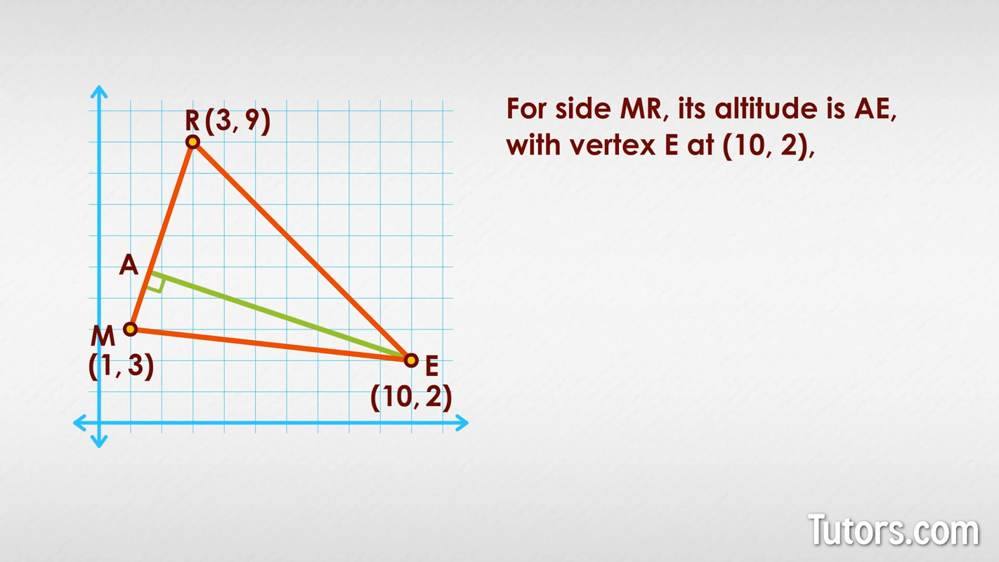 How to find the orthocenter of a triangle step three - adding altitude