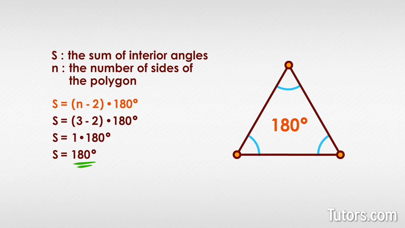 Tutors Interior Angle Formula Triangle 