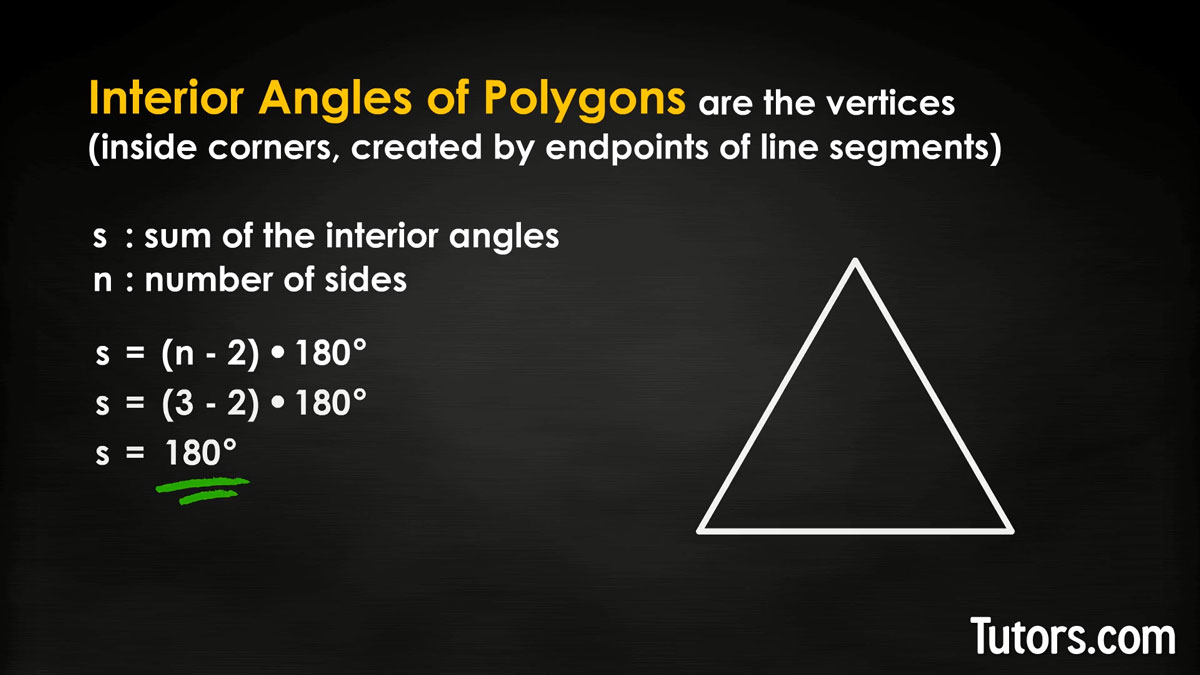 Interior Angles Of Polygons Triangle