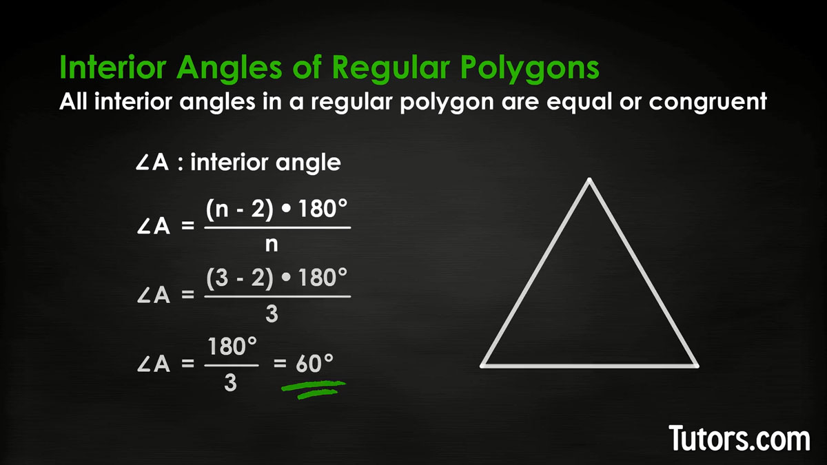 Interior Angles Of Regular Polygons Triangle