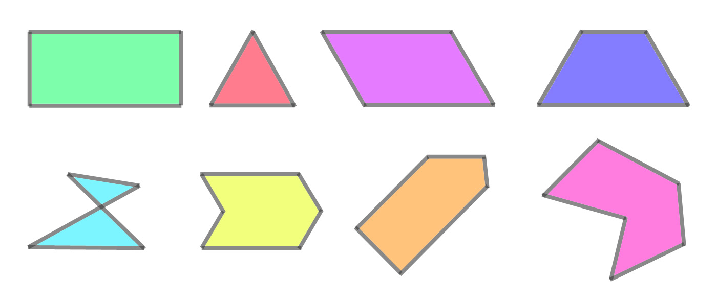 Irregular polygon shapes