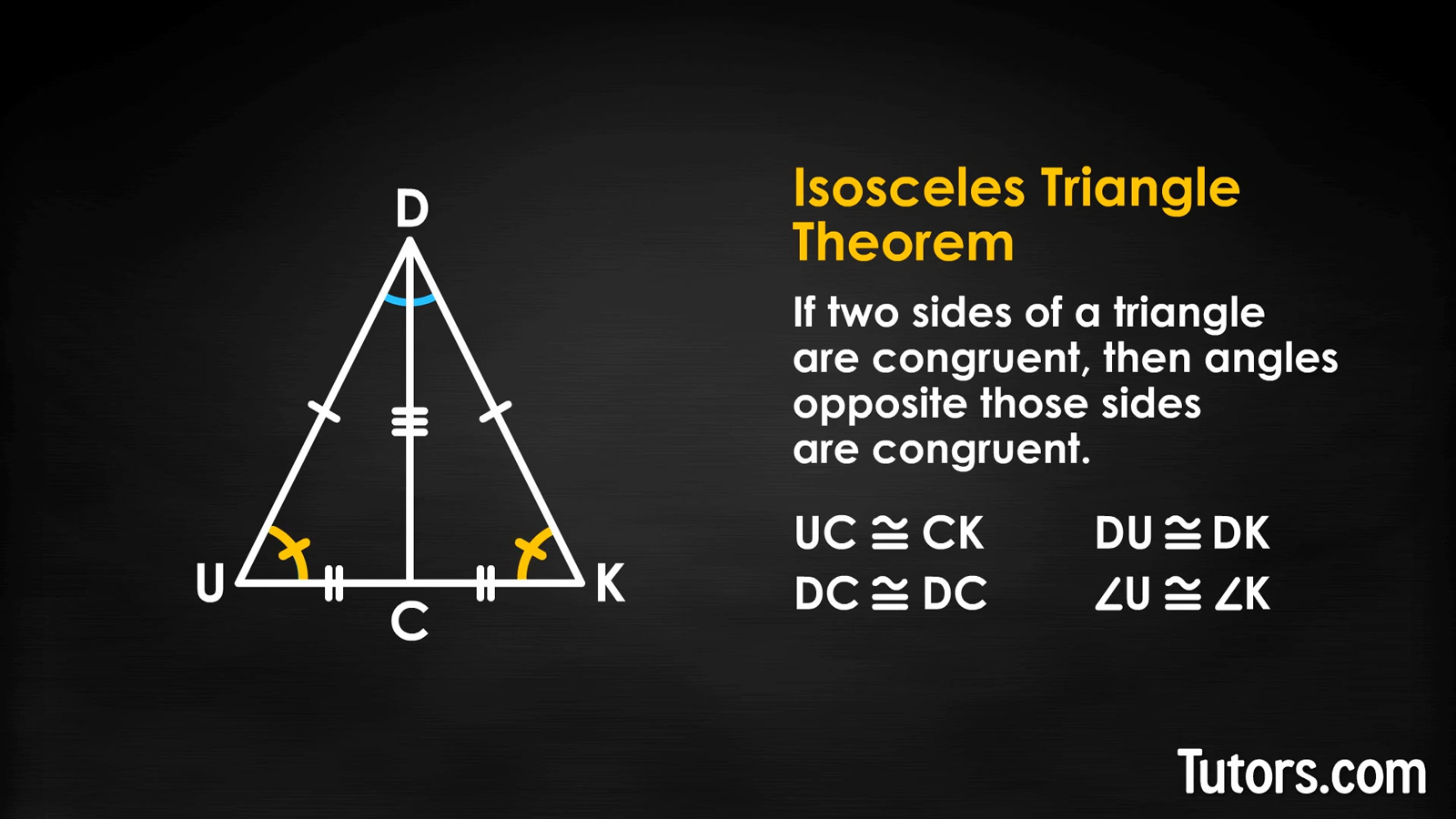 Isosceles Triangle Theorem Example