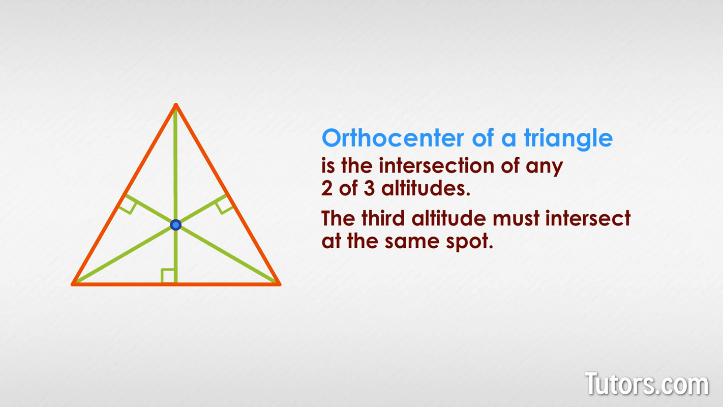 Orthocenter Of A Right Triangle