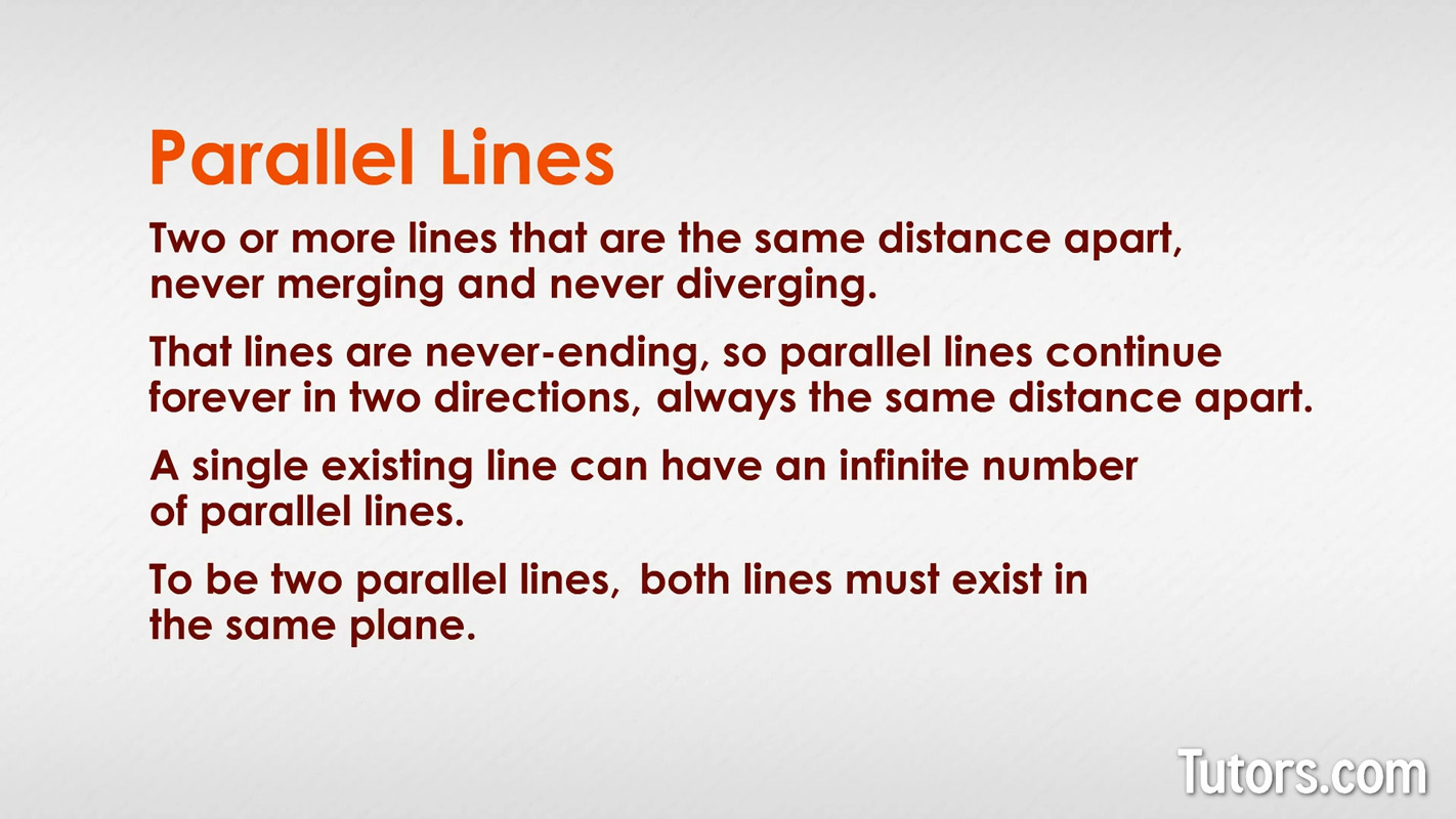 Parallel lines definition