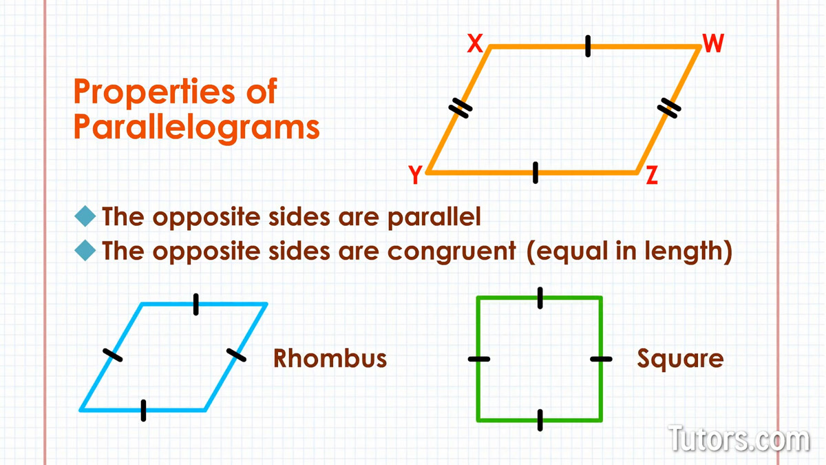 Parallelogram Properties: Sides