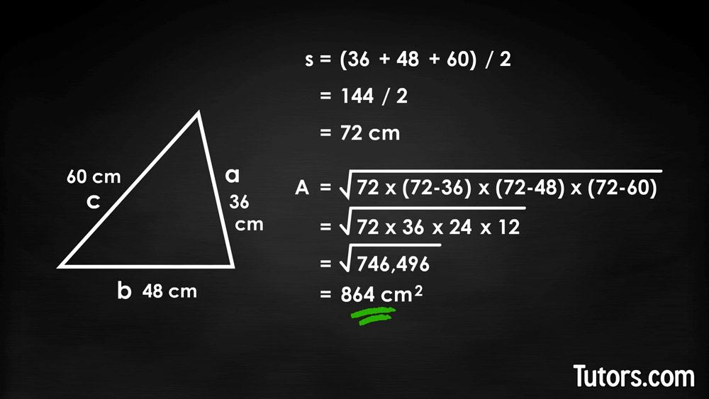 Proving Heron's Formula Example