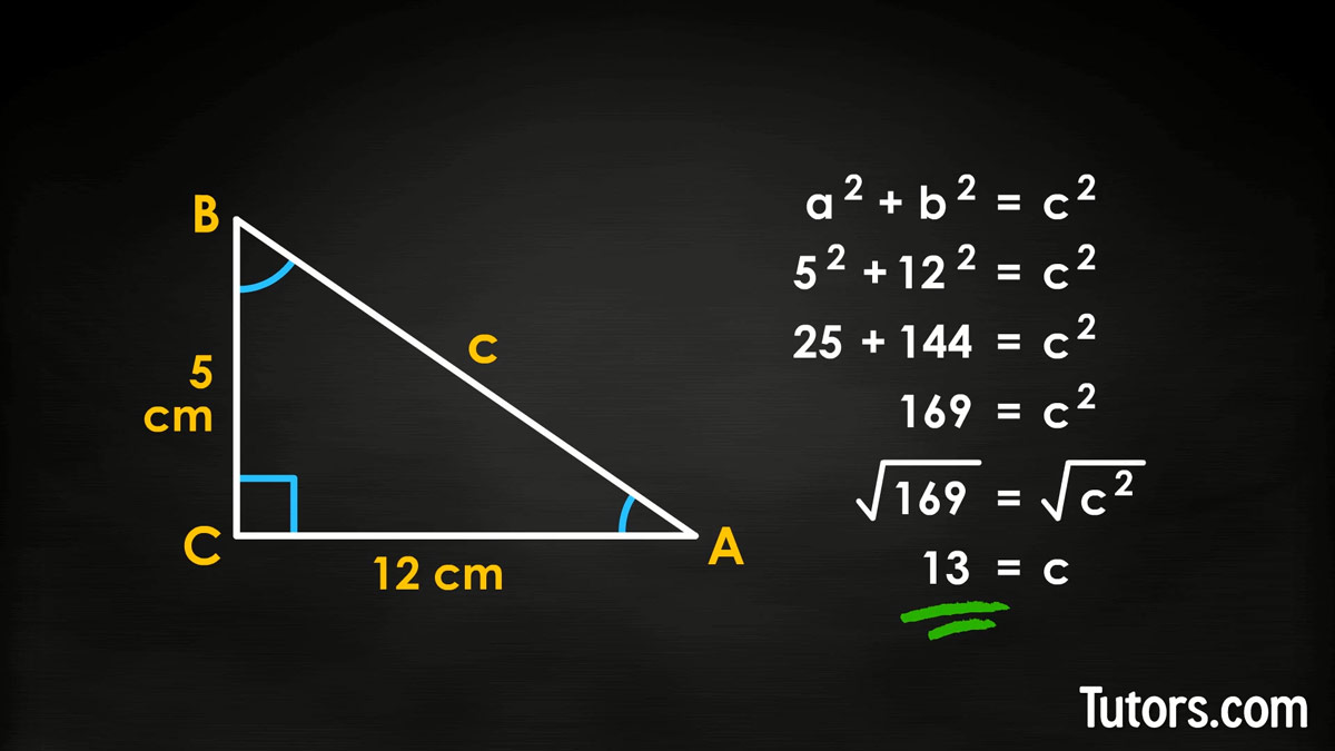 5-12-13 Triangle, Calculation, Angles & Examples - Lesson