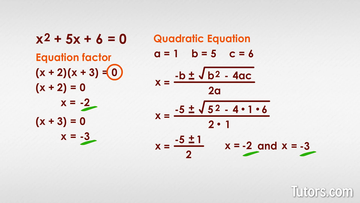 Quadratic Formula — Equation, How To Use & Examples