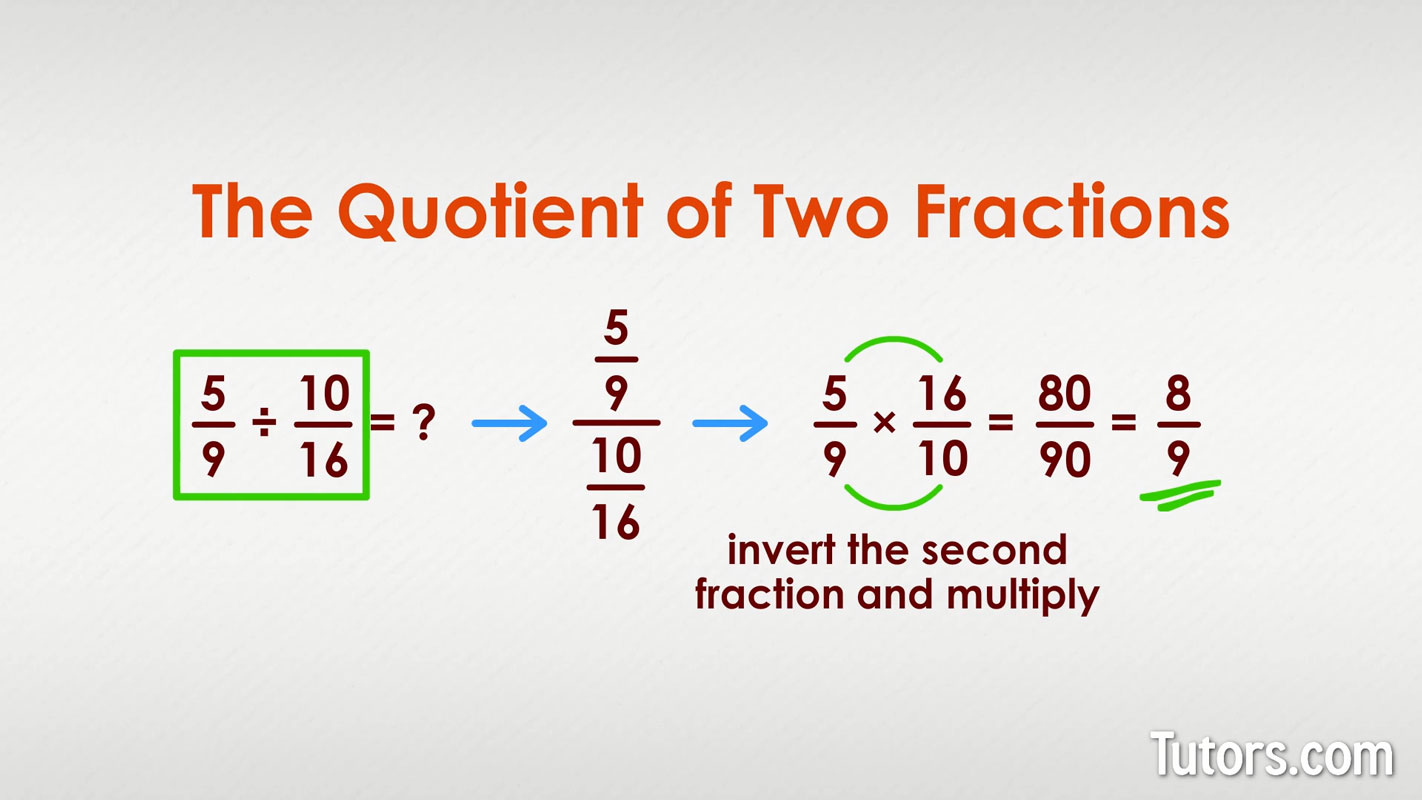 Quotient of two fractions