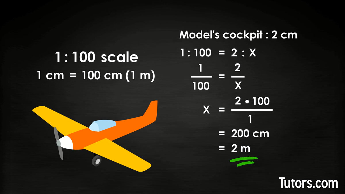 Solving Proportions Scale Model Airplane Word Problem