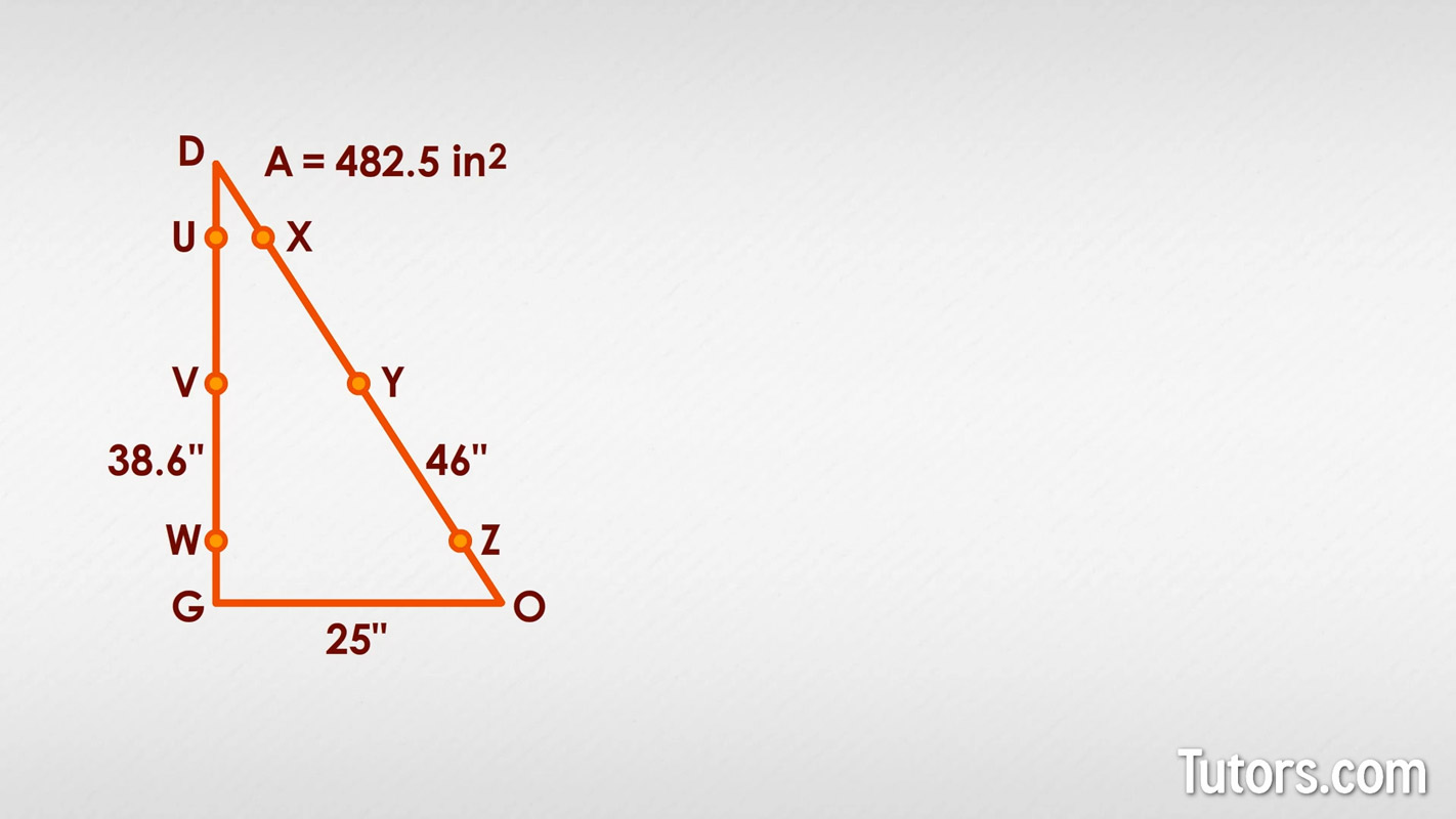 Triangle midsegment theorem example