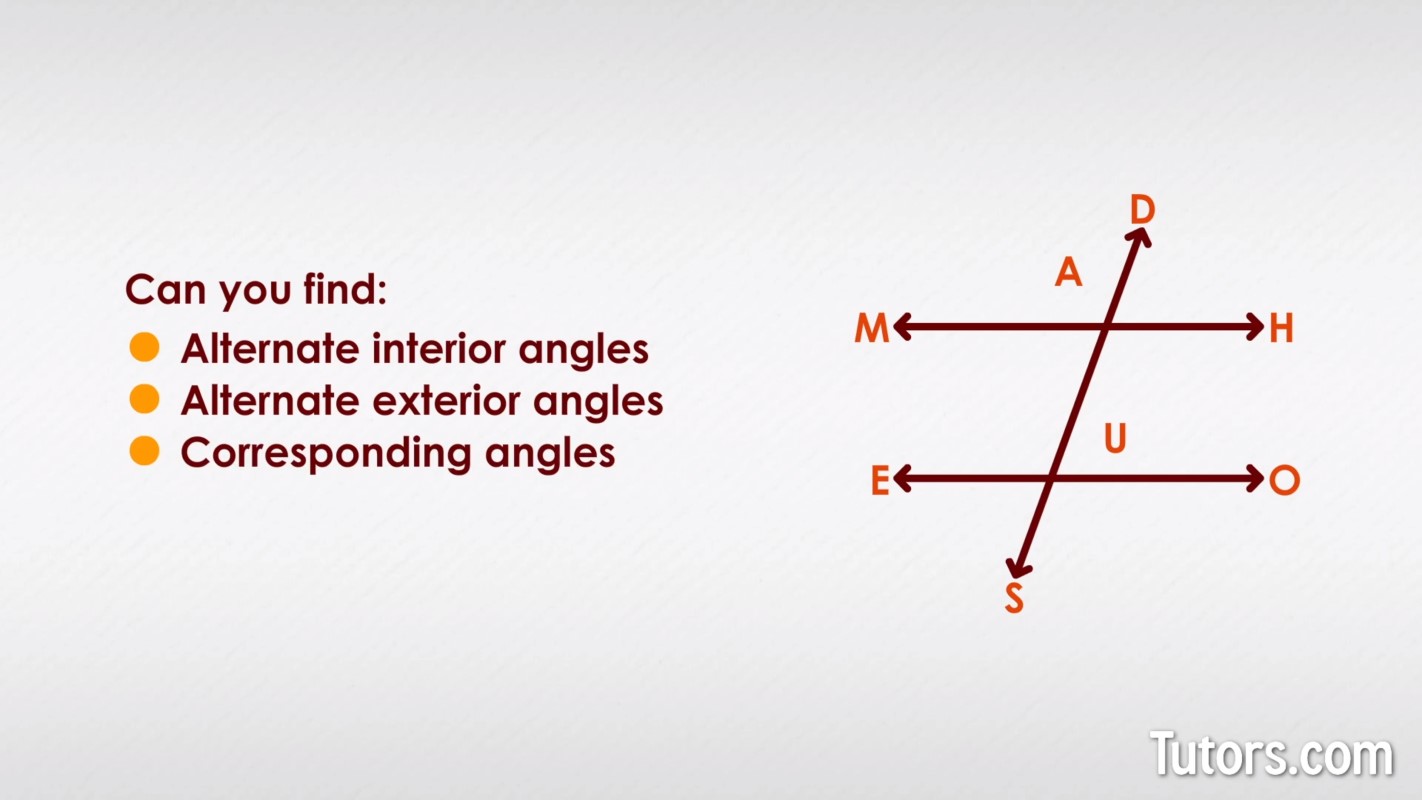 Angle Pairs — Different Types of Angle Pairs