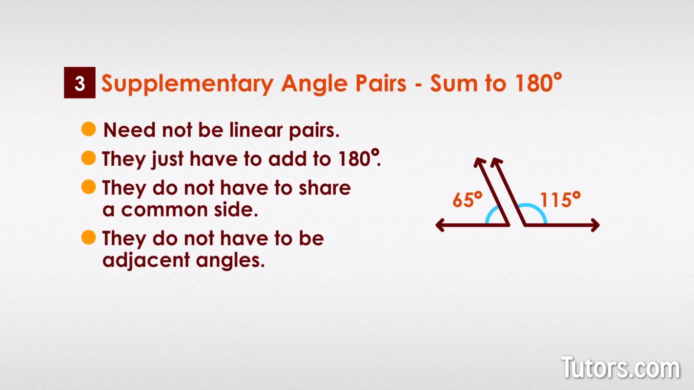 Angle Pairs — Different Types of Angle Pairs