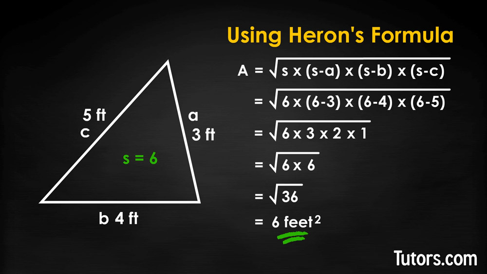 Using Heron's Formula