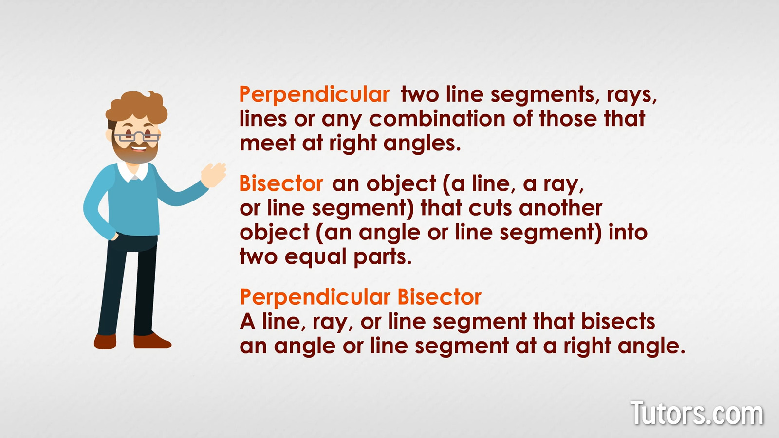 What Does Perpendicular and Bisector Mean?