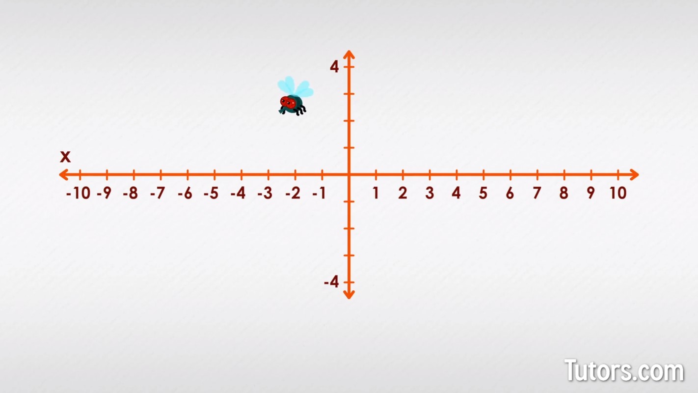 Two crossed number lines